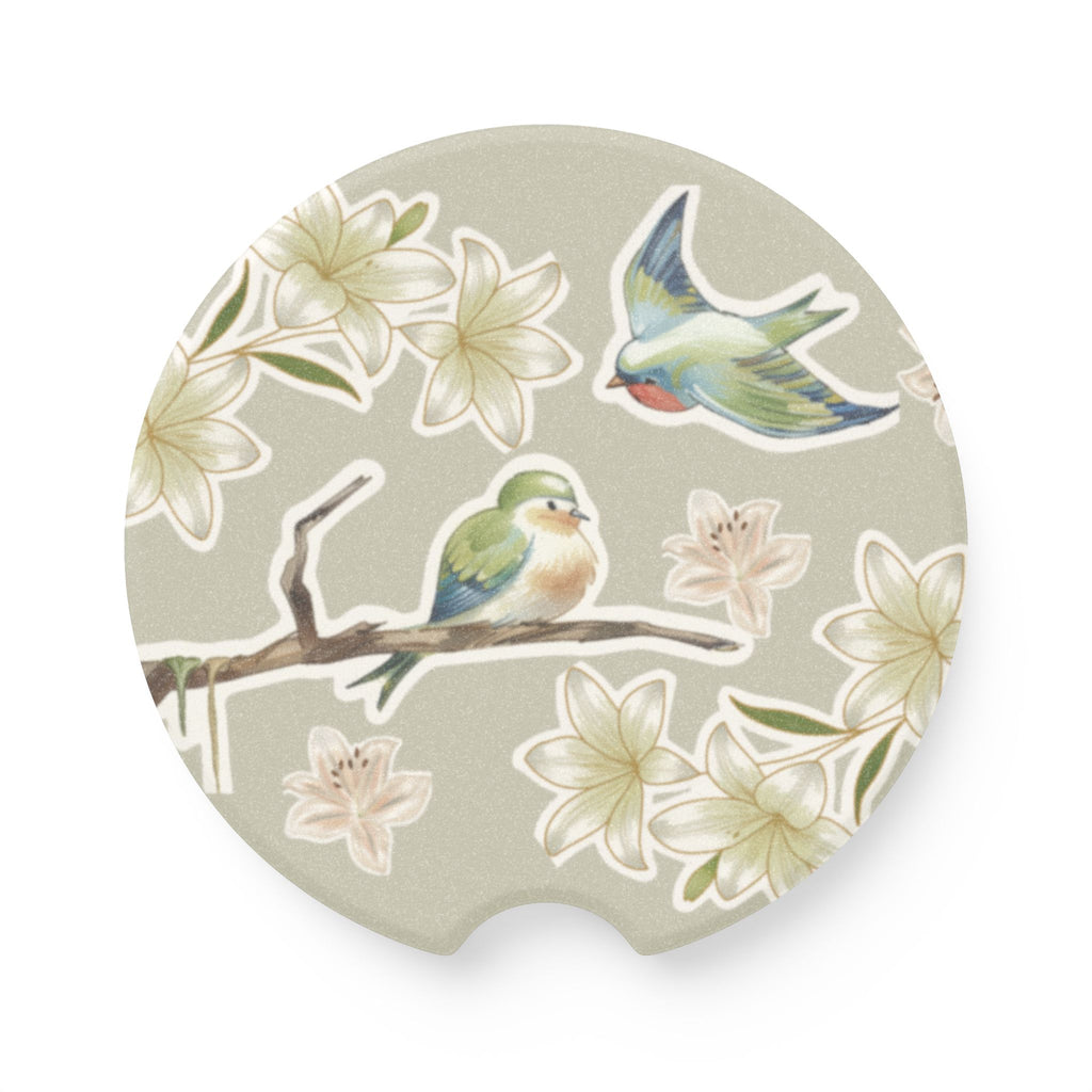 Sparrows & Lilies Car Coaster