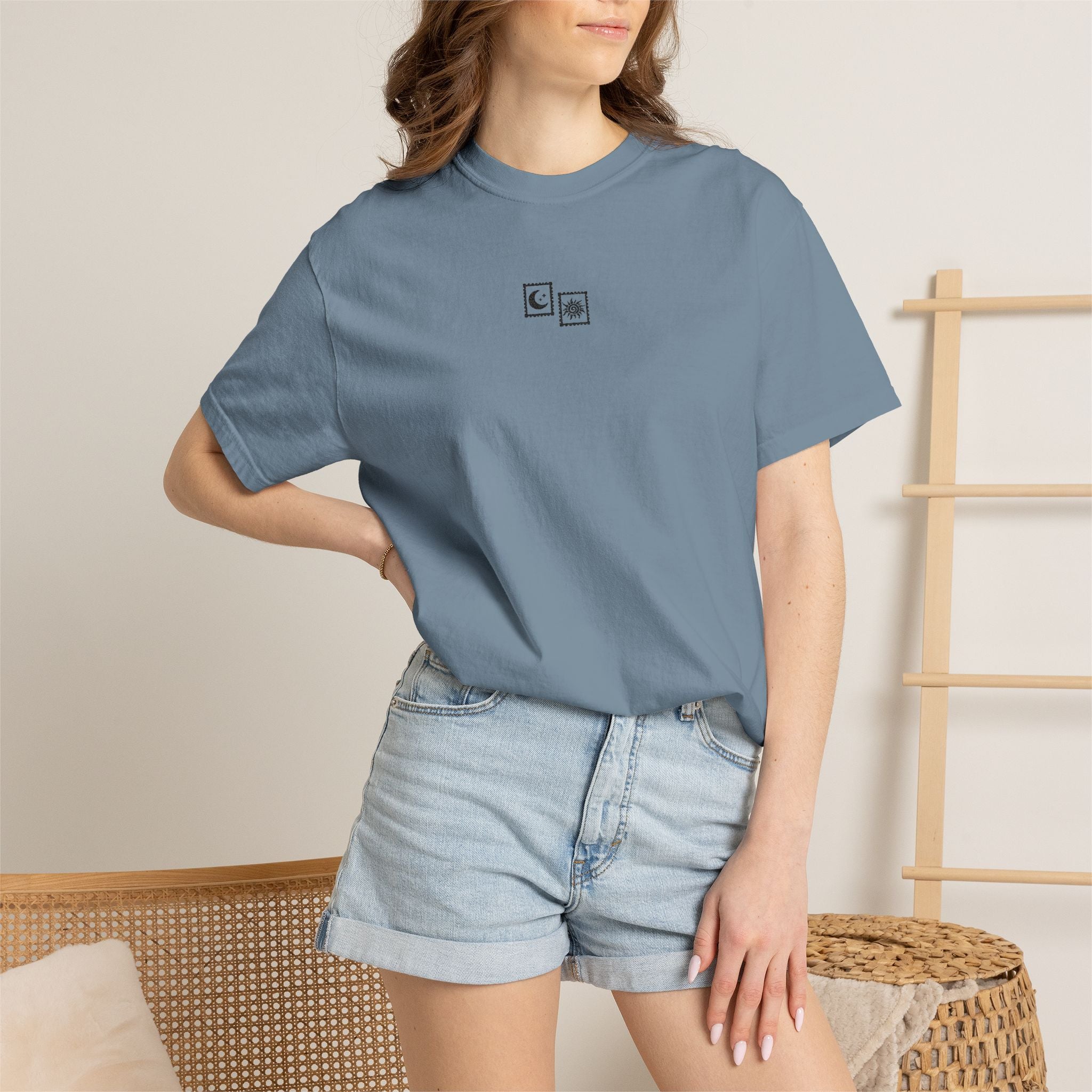 Sun & Moon Embroidered Graphic Tee