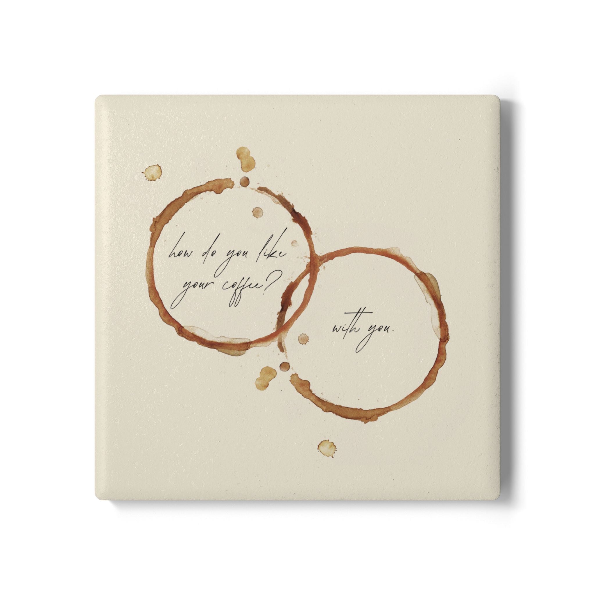 Coffee Conversation Ceramic Coaster