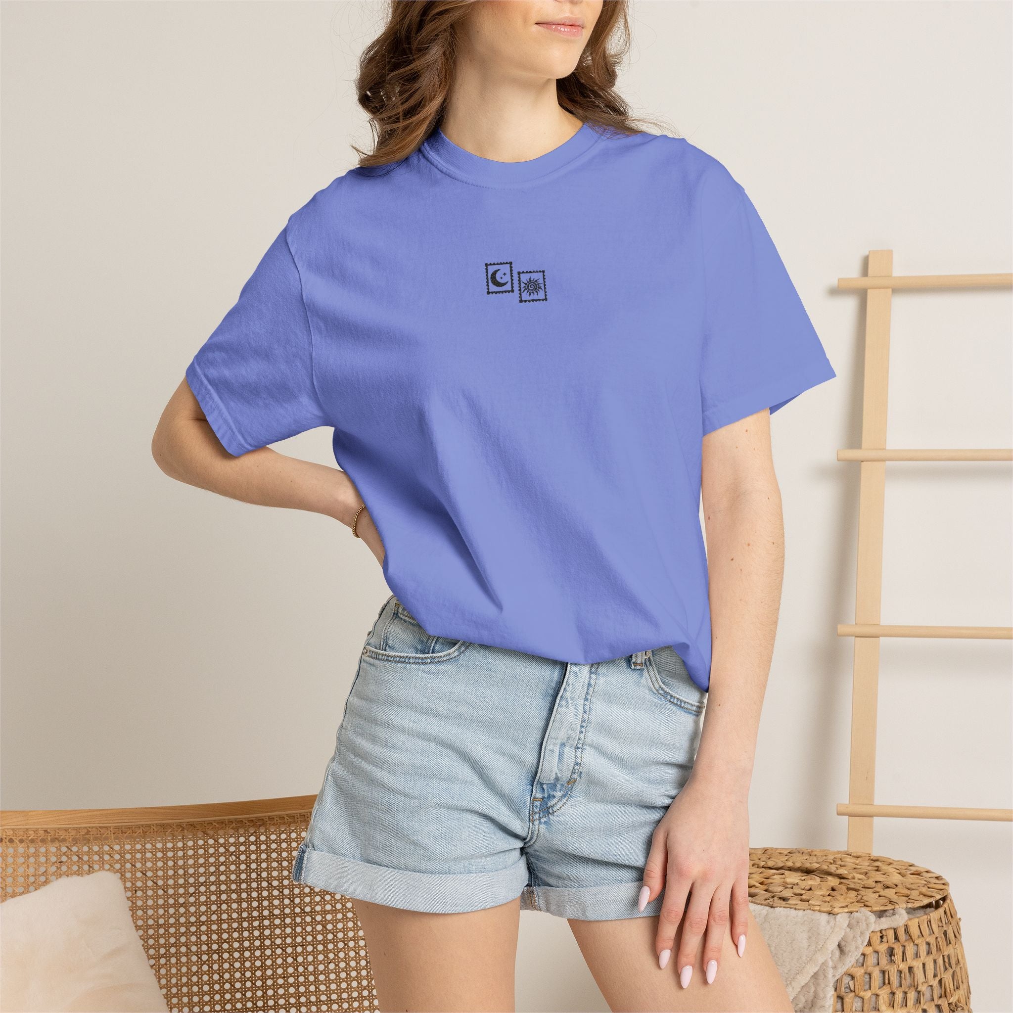 Sun & Moon Embroidered Graphic Tee