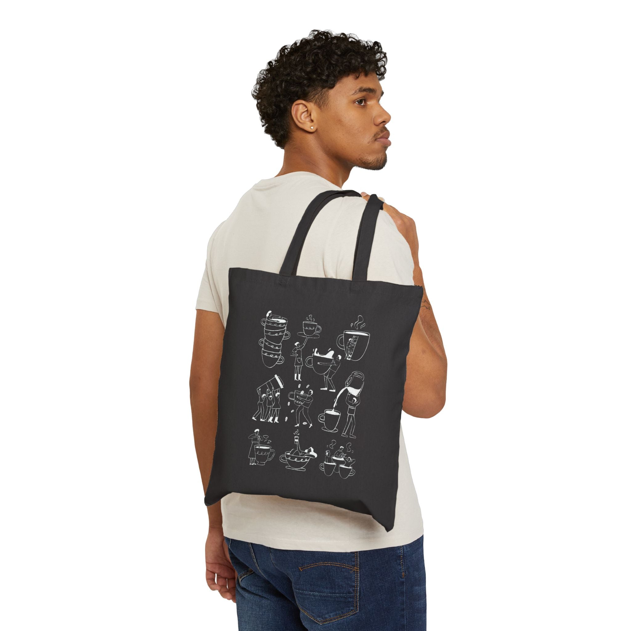 Coffee Scene Tote Bag