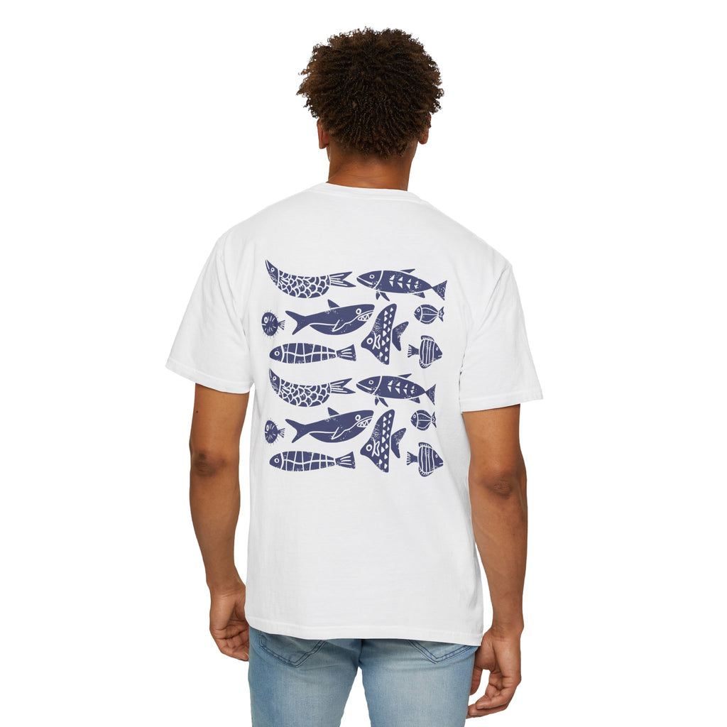 Linocut Style Fish | Graphic T-Shirt