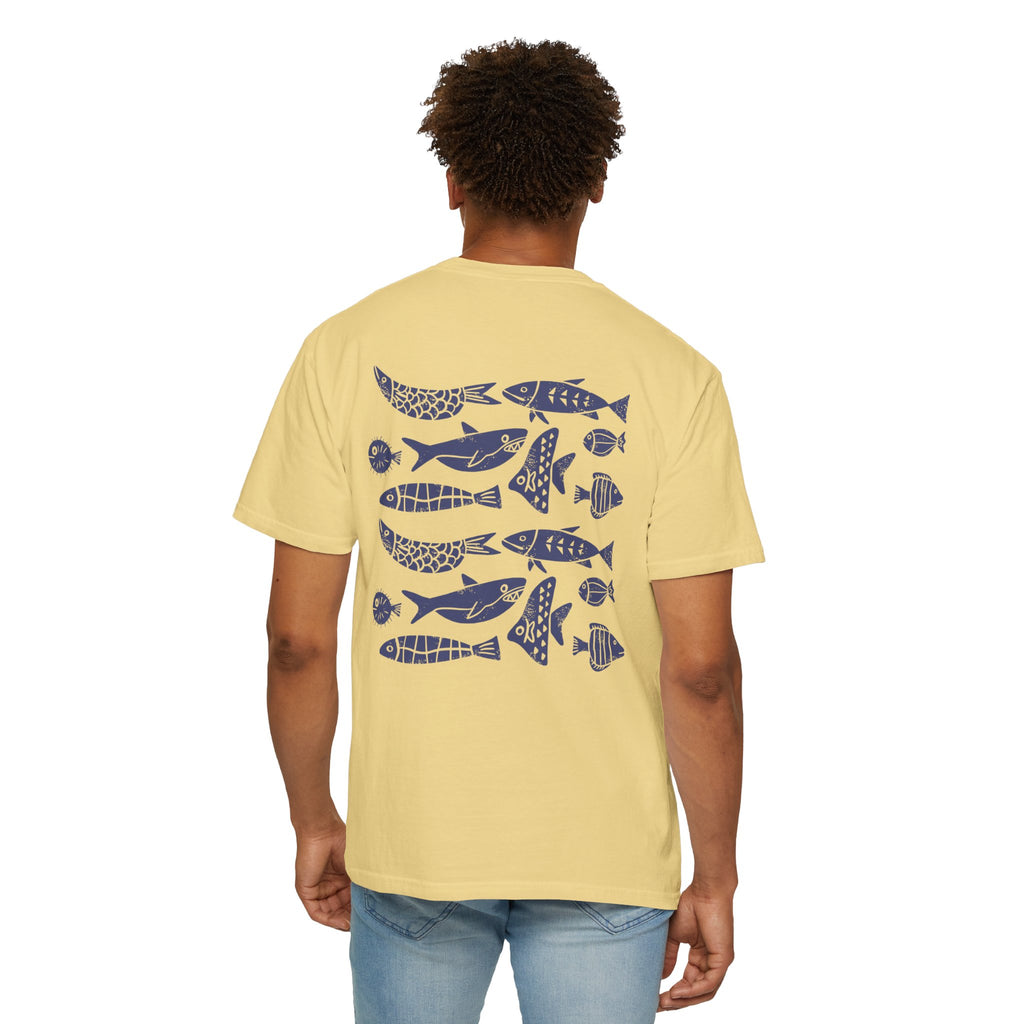 Linocut Style Fish | Graphic T-Shirt
