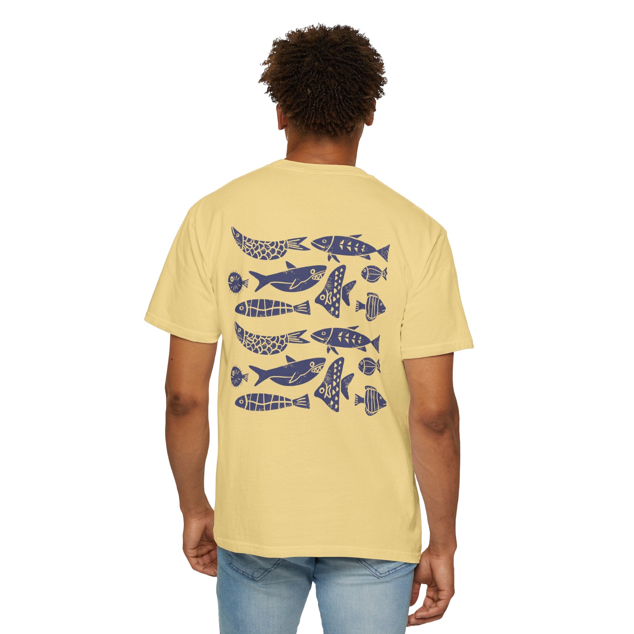 Linocut Style Fish | Graphic T-Shirt