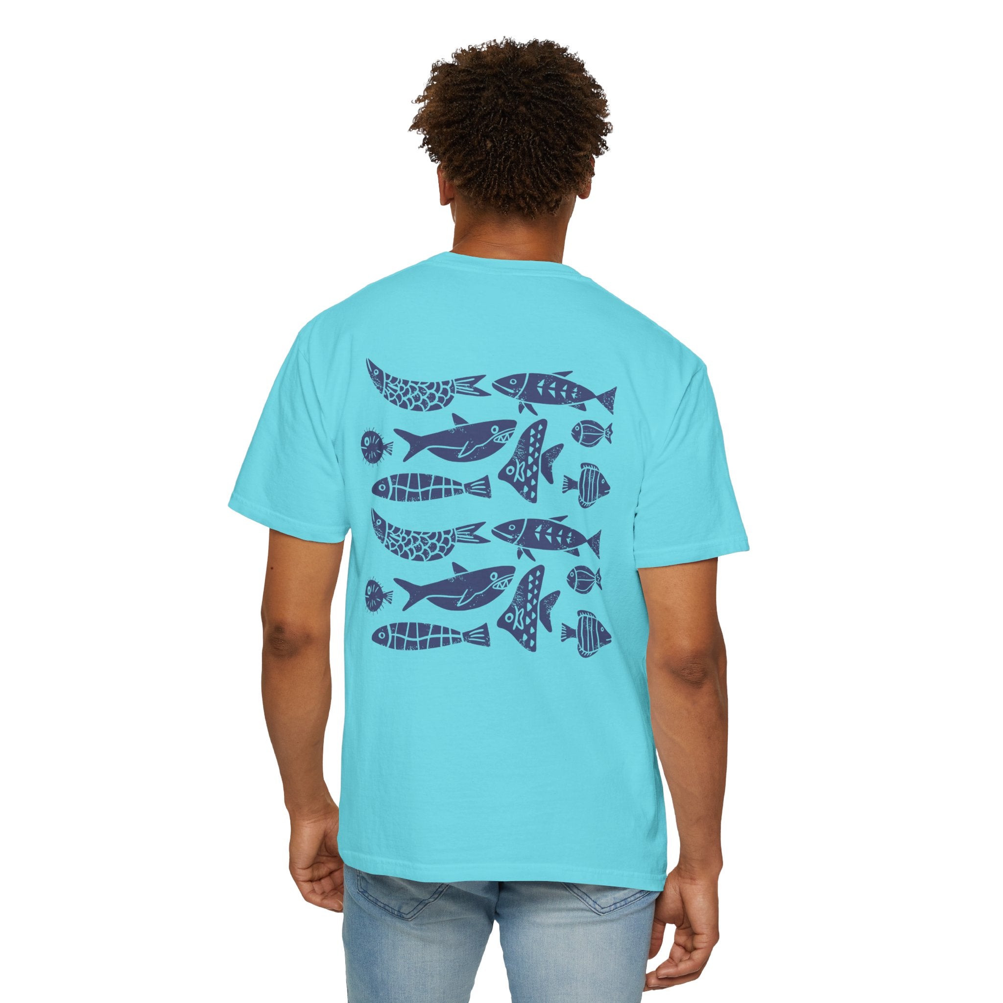 Linocut Style Fish | Graphic T-Shirt