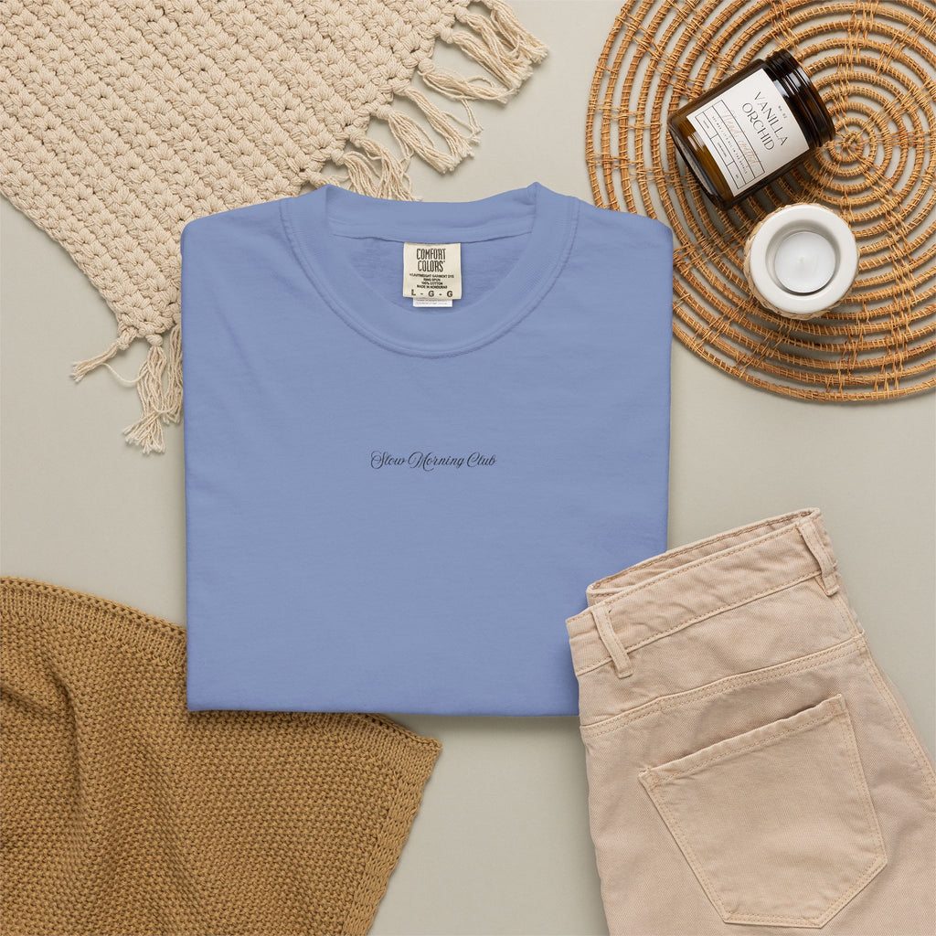 Slow Morning Club Embroidered Tee