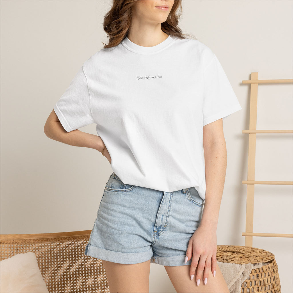 Slow Morning Club Embroidered Tee