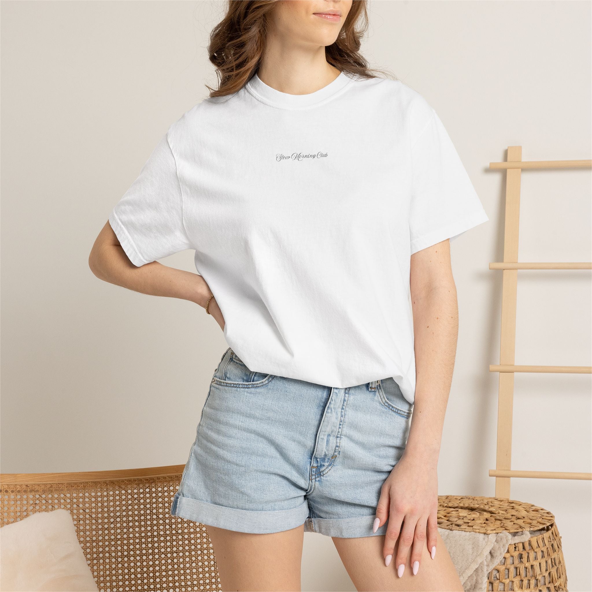 Slow Morning Club Embroidered Tee
