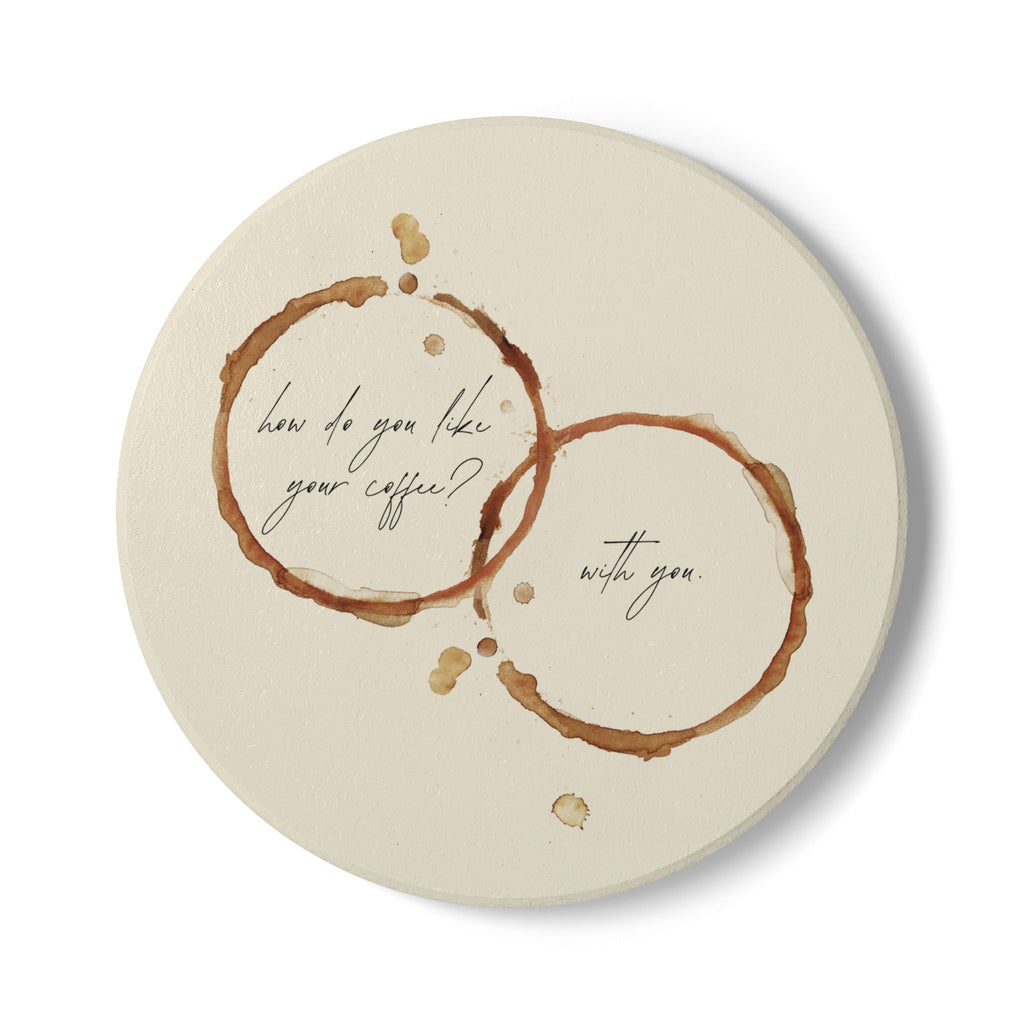 Coffee Conversation Ceramic Coaster