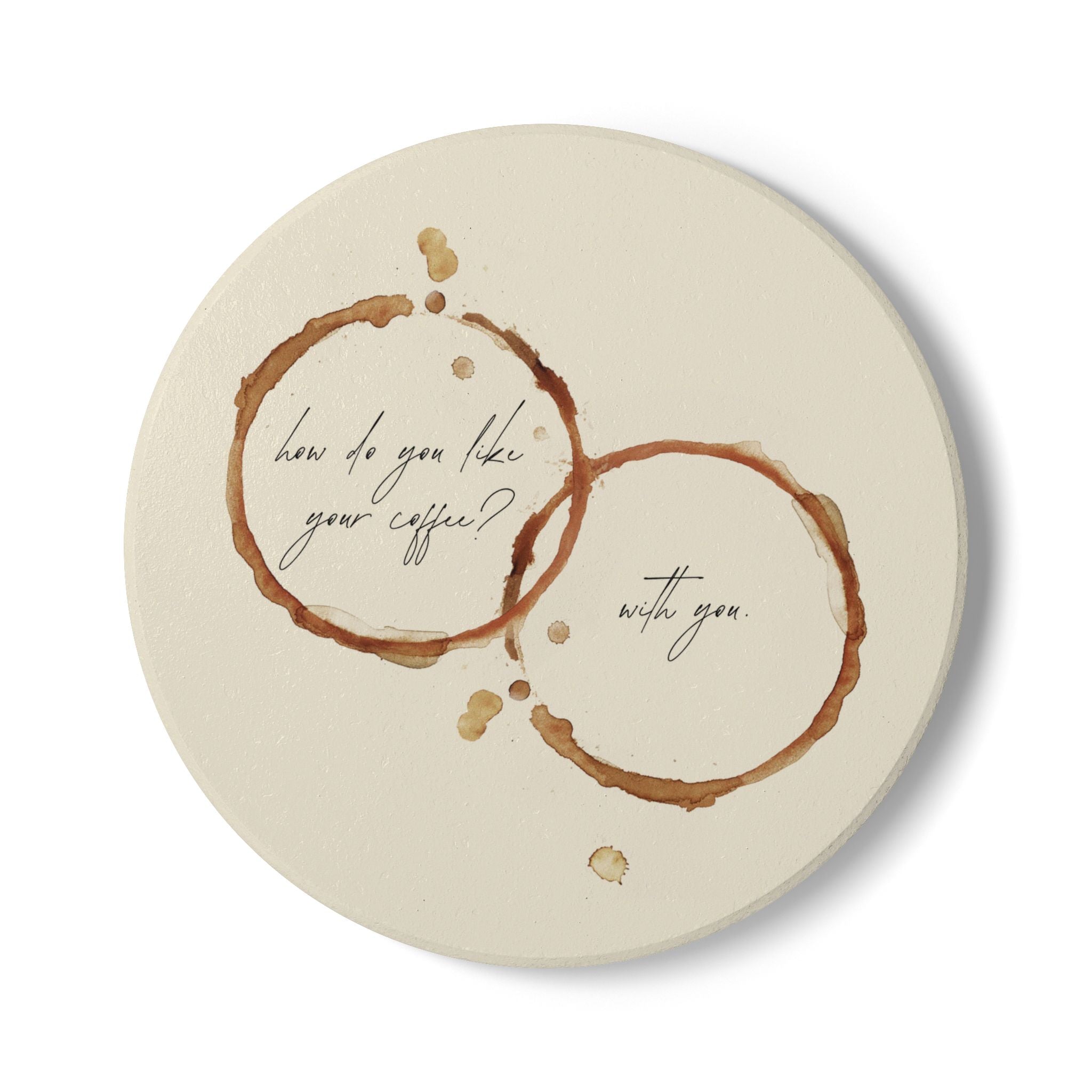 Coffee Conversation Ceramic Coaster