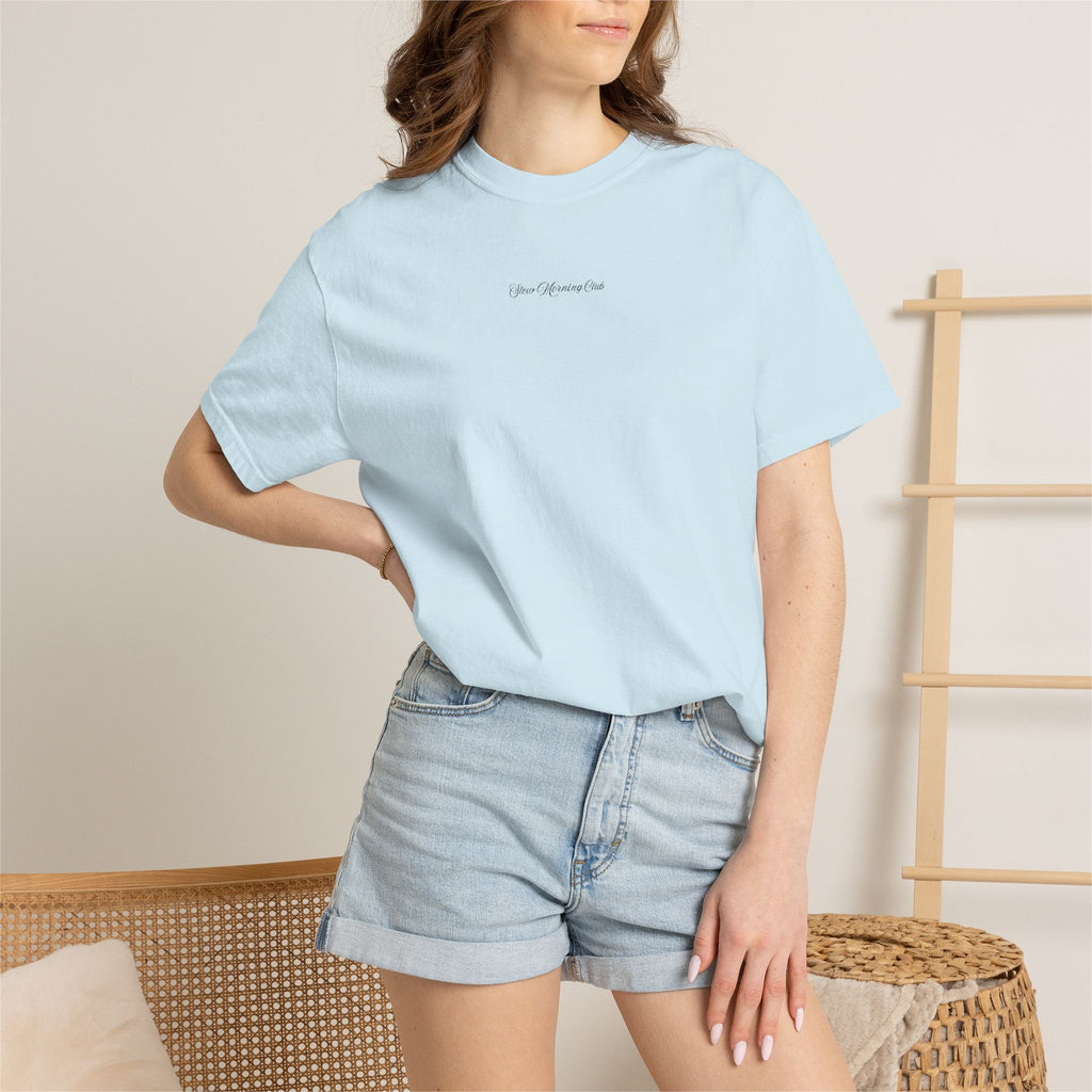 Slow Morning Club Embroidered Tee