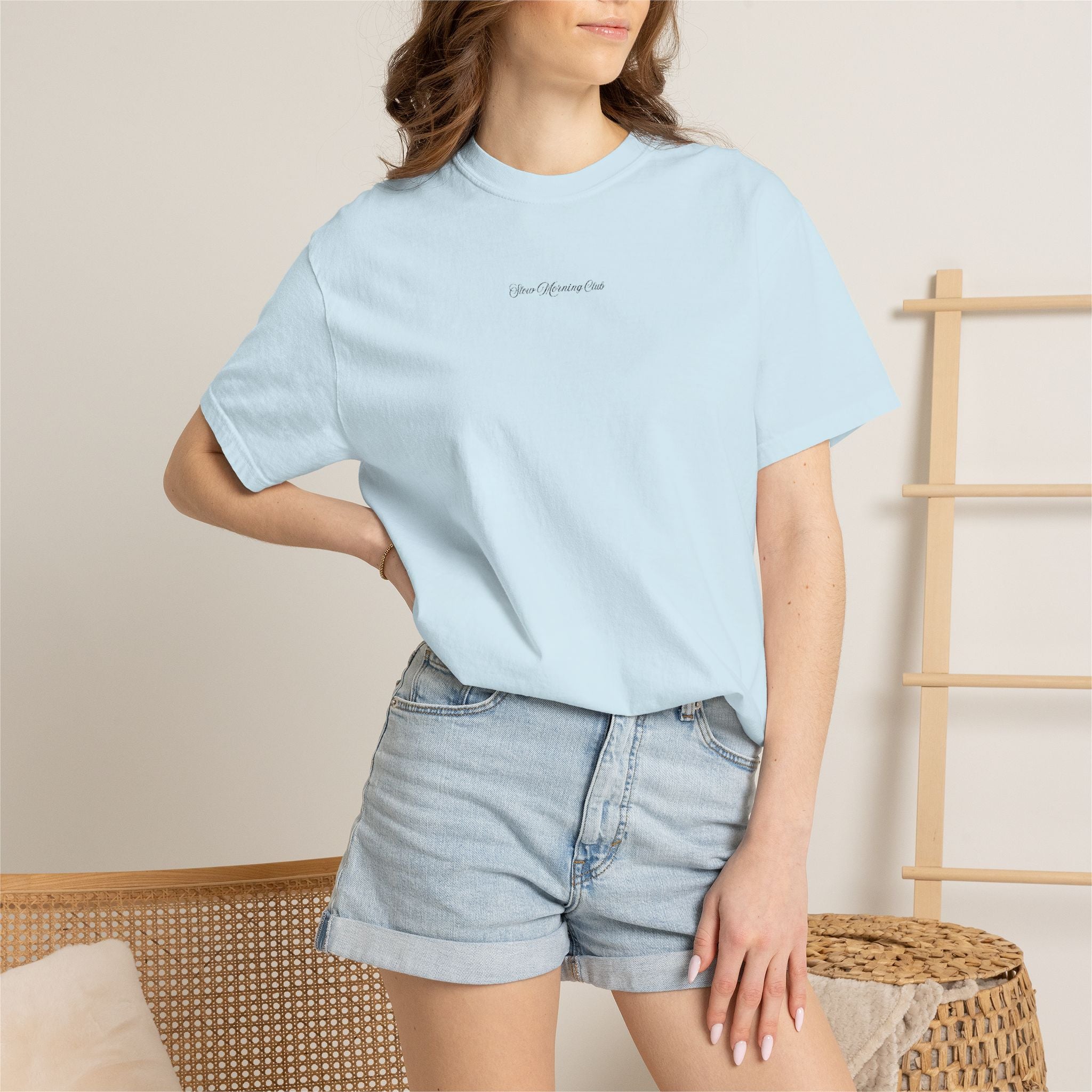 Slow Morning Club Embroidered Tee