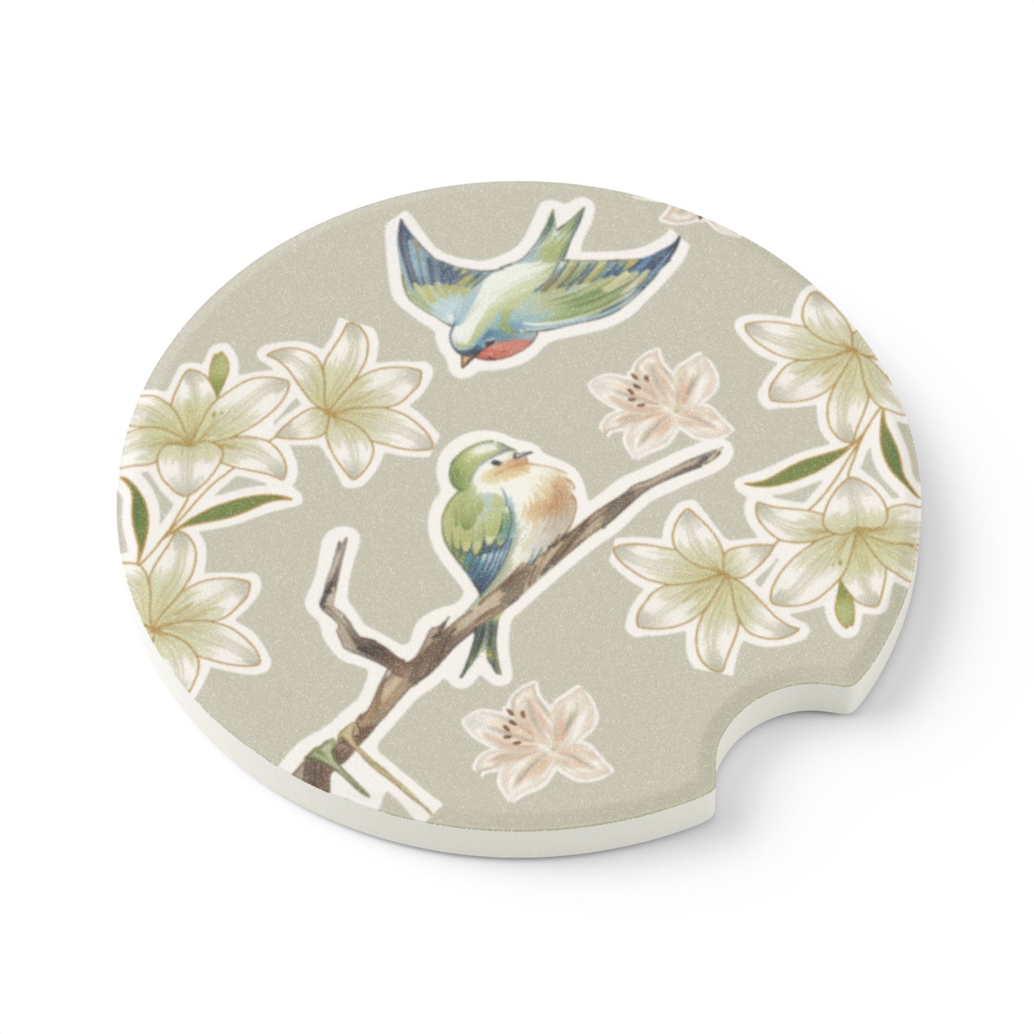 Sparrows & Lilies Car Coaster