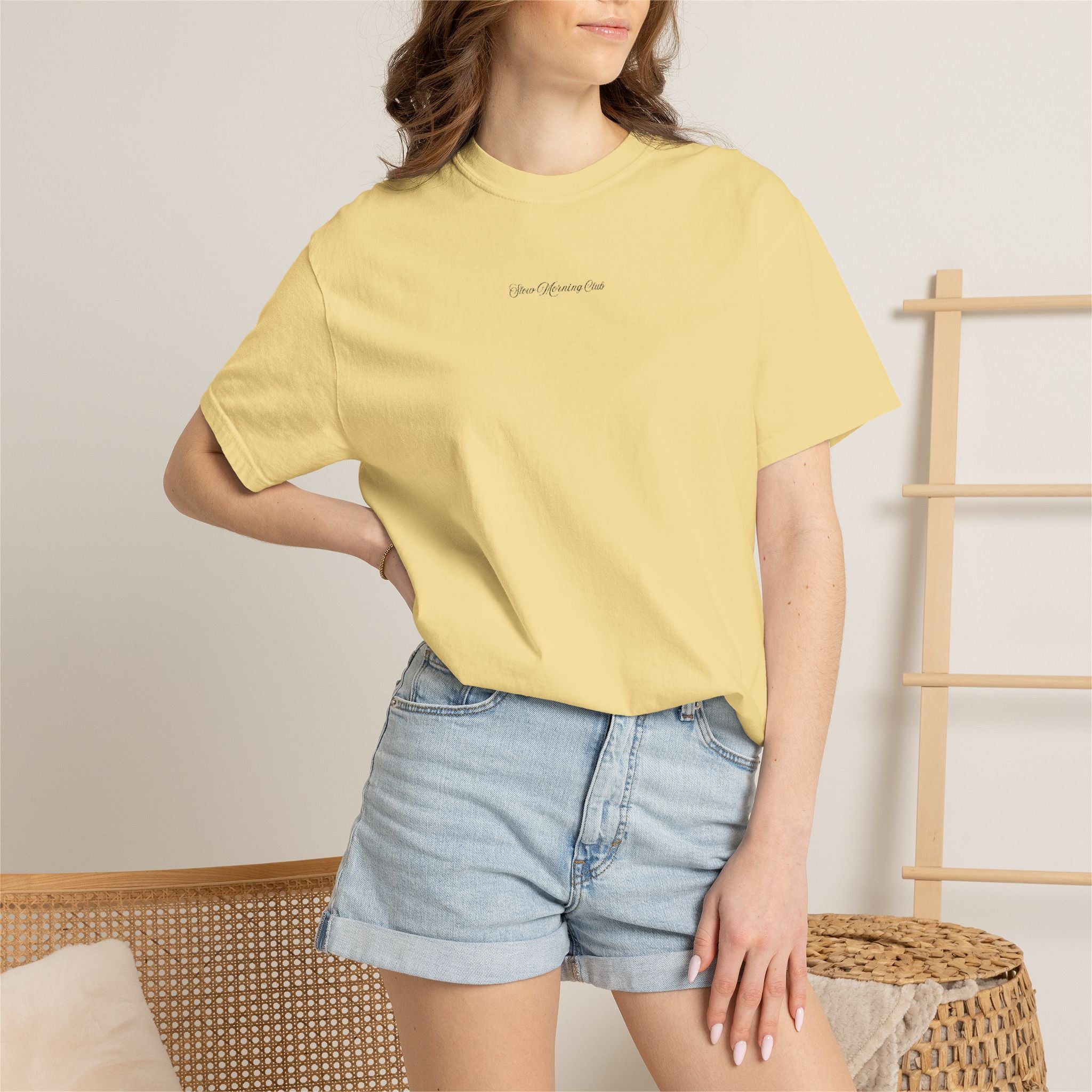 Slow Morning Club Embroidered Tee