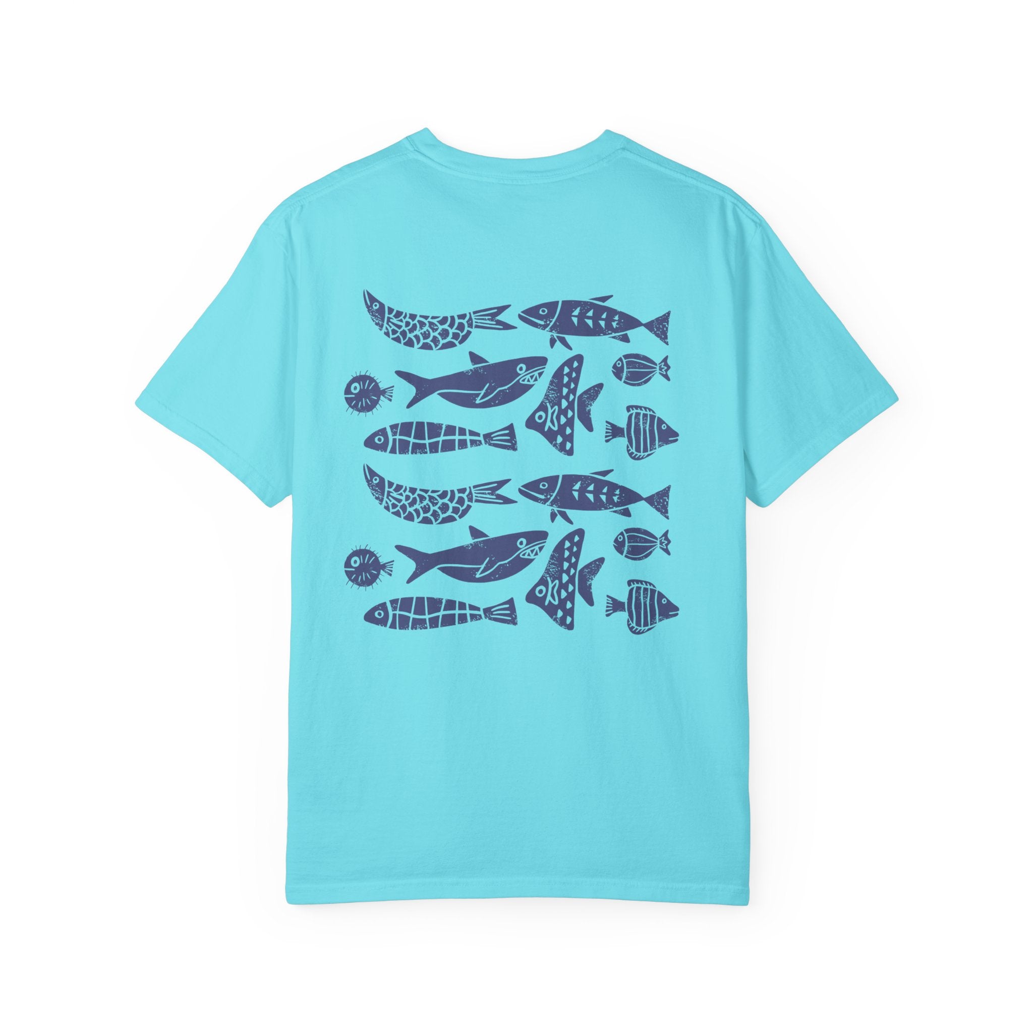Linocut Style Fish | Graphic T-Shirt