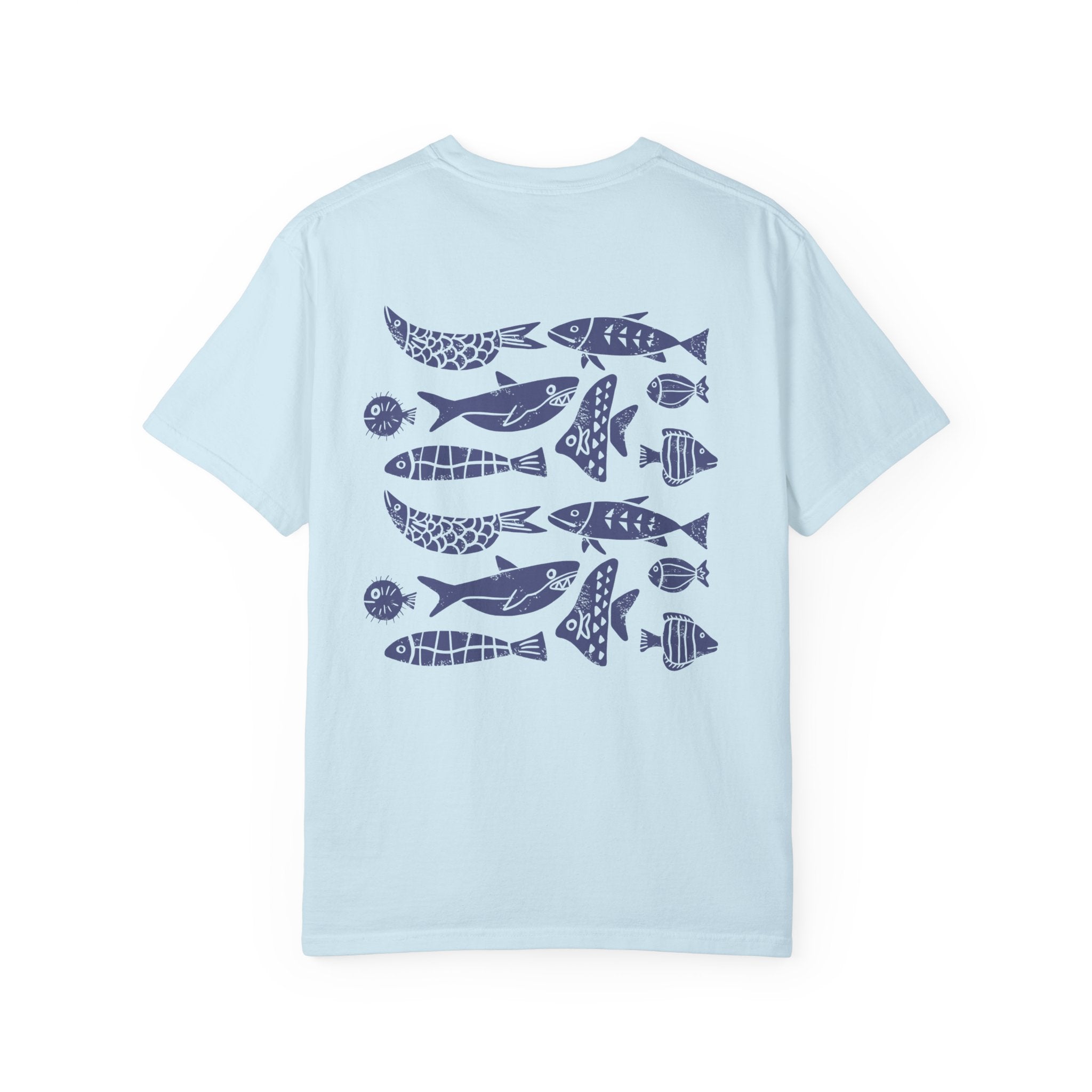 Linocut Style Fish | Graphic T-Shirt