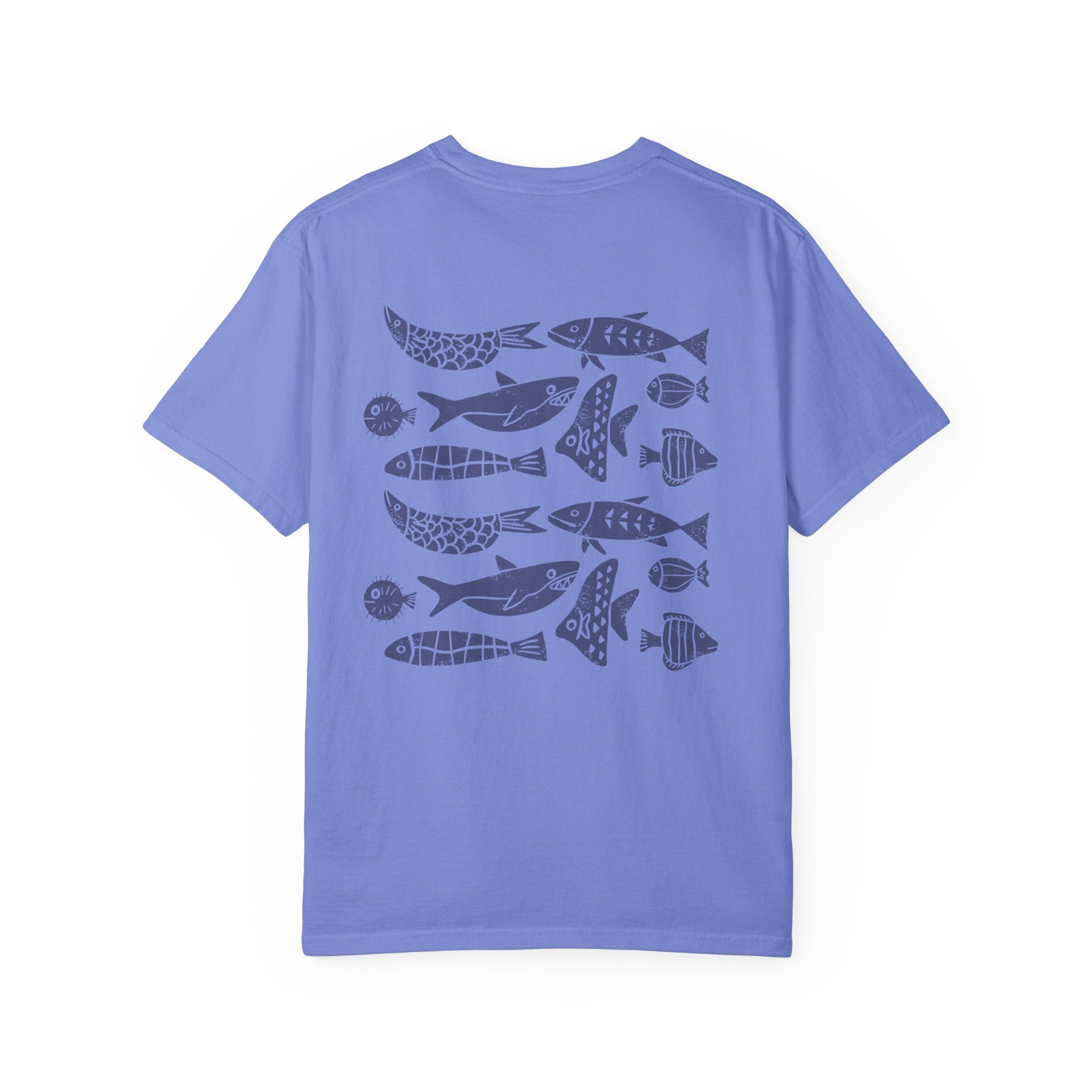 Linocut Style Fish | Graphic T-Shirt