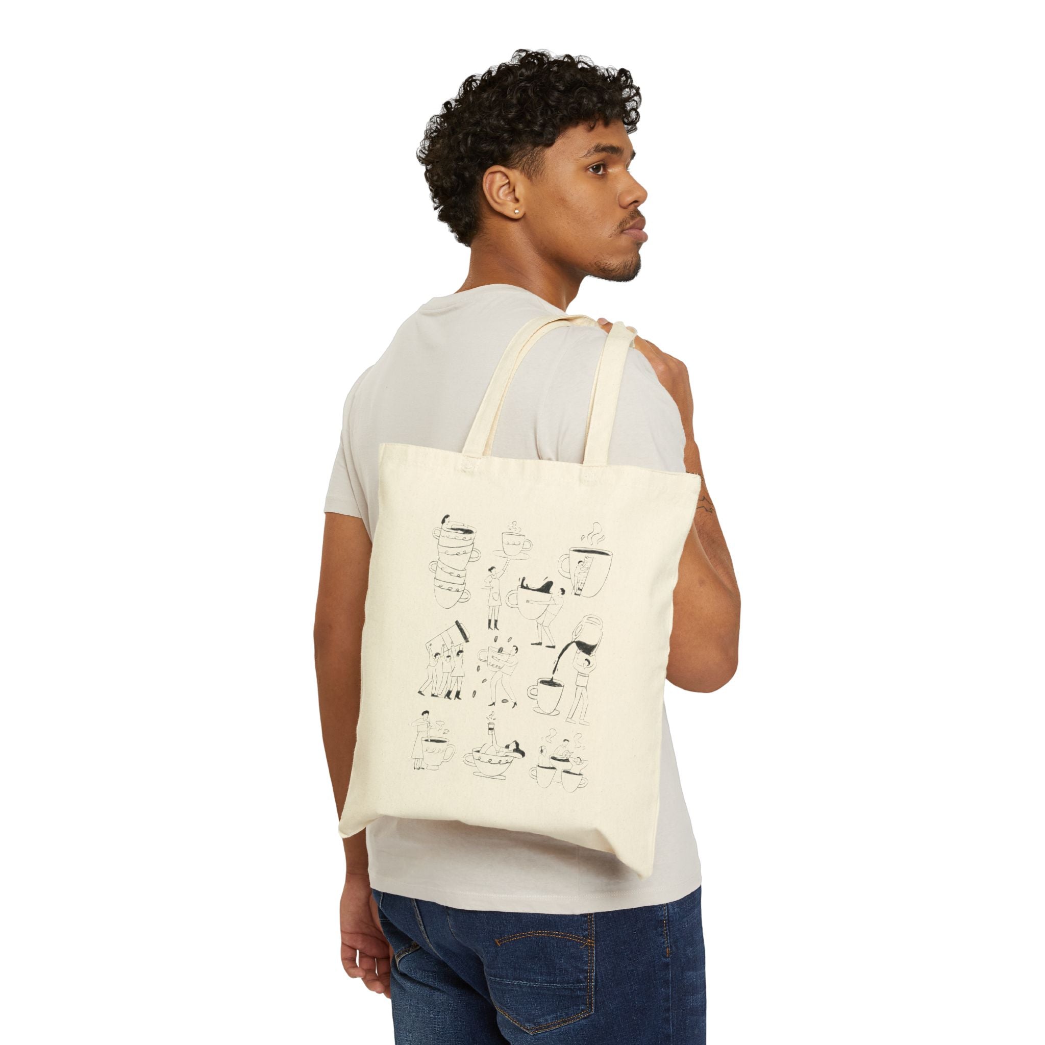 Coffee Scene Tote Bag