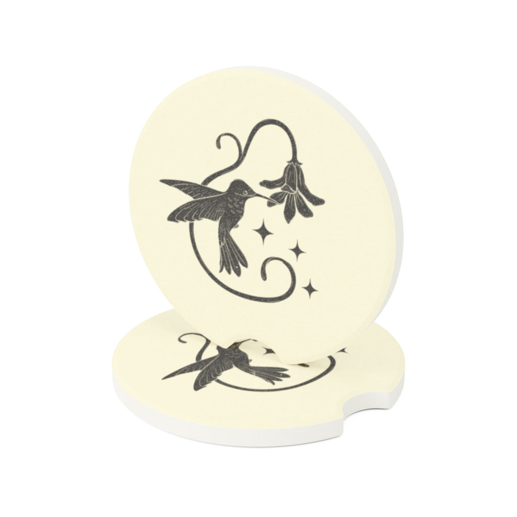 Linocut Hummingbird Car Coaster
