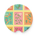 Floral Stamp Car Coaster