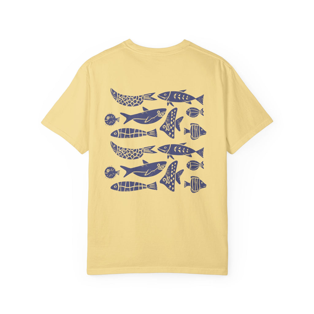 Linocut Style Fish | Graphic T-Shirt