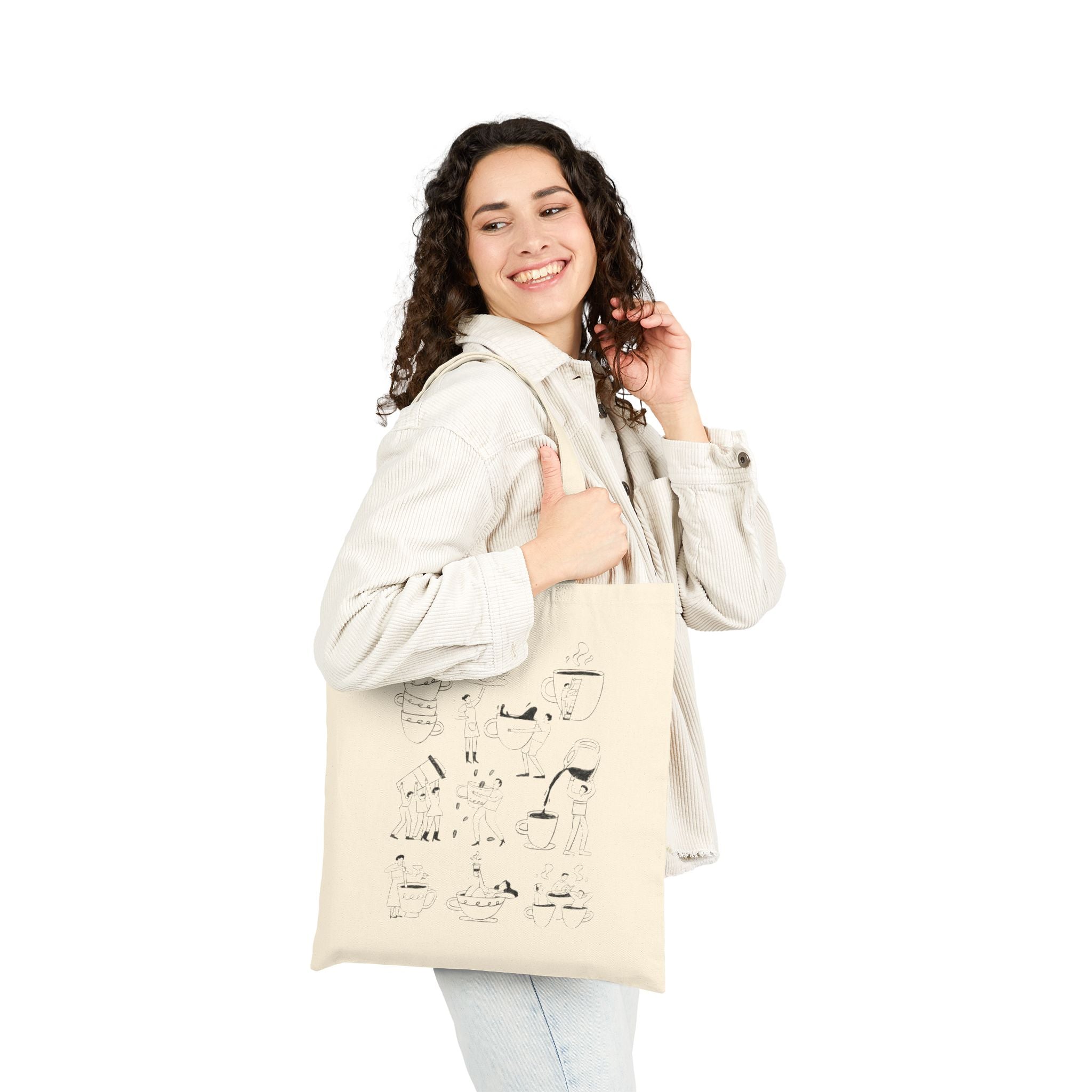Coffee Scene Tote Bag