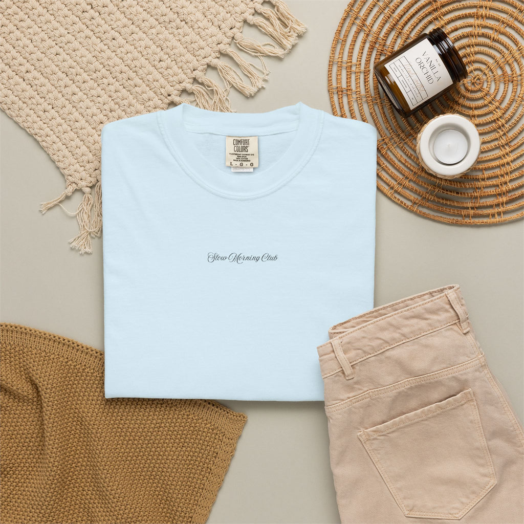 Slow Morning Club Embroidered Tee