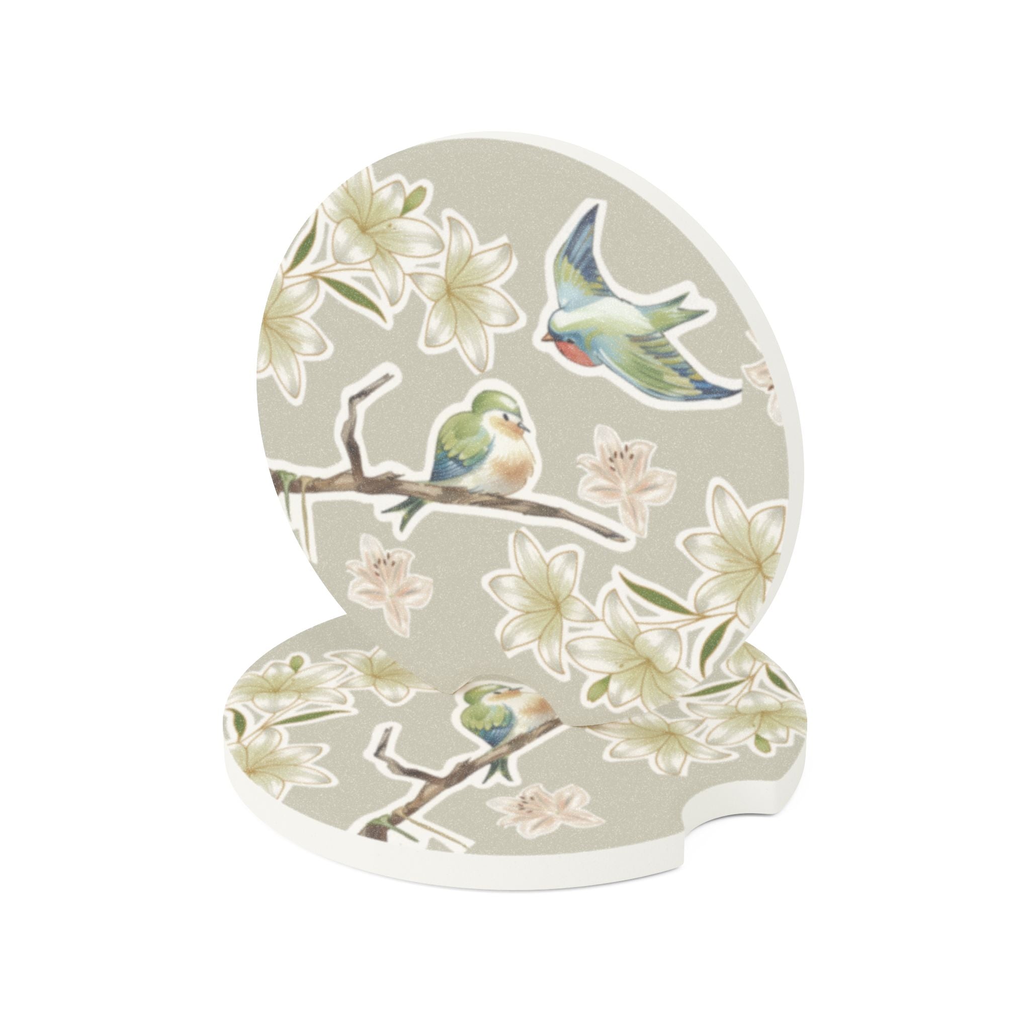 Sparrows & Lilies Car Coaster