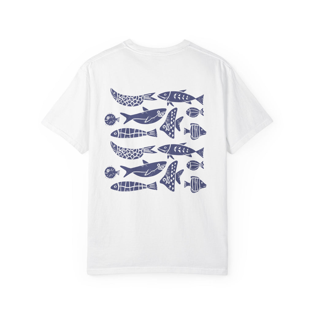 Linocut Style Fish | Graphic T-Shirt